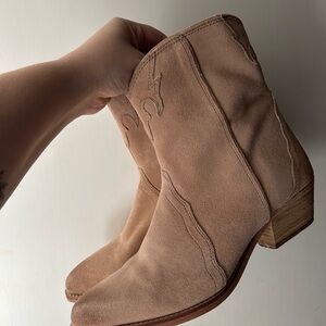 Women's Tan Suede Ankle Boots